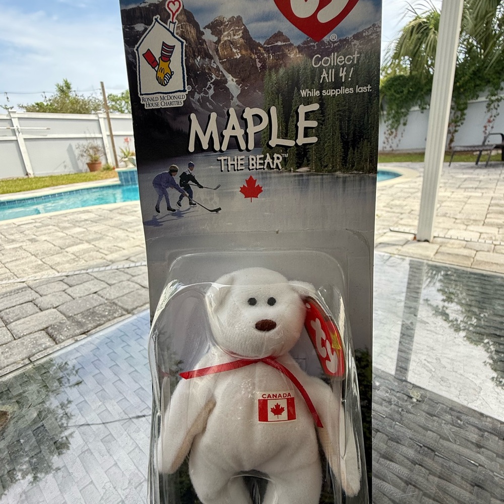 Ty Maple the Bear with Canadian Flag
